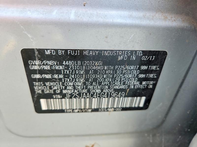 2014 SUBARU FORESTER 2.5I — Фото 13 из 13