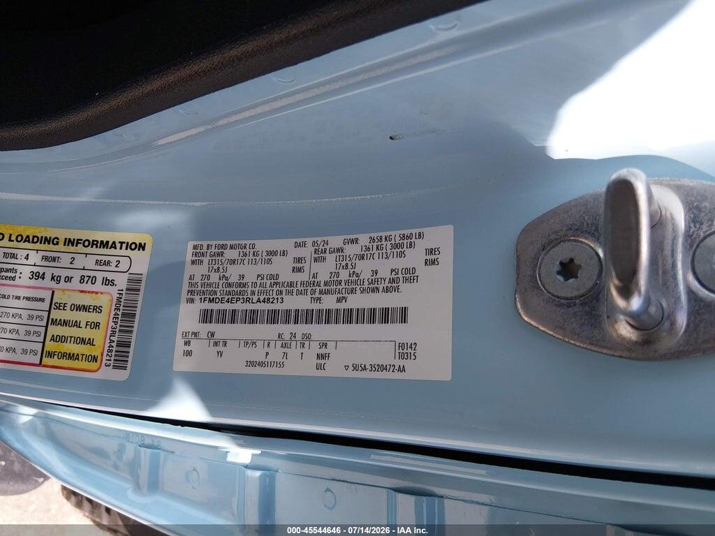 1FMDE4EP3RLA48213 2024 FORD BRONCO photo no. 9