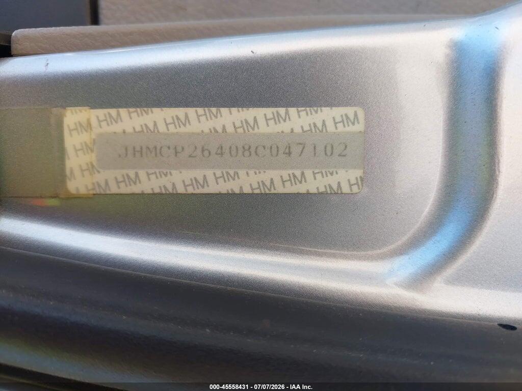JHMCP26408C047102 2008 HONDA ACCORD photo no. 9