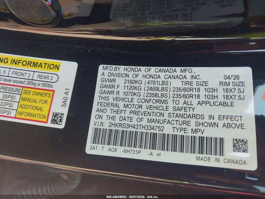 2HKRS3H43TH334752 2026 HONDA CR-V photo no. 9
