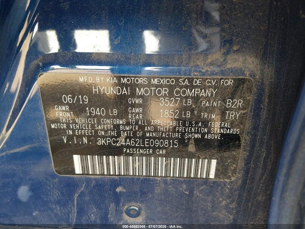 3KPC24A62LE090815 2020 HYUNDAI ACCENT photo no. 9
