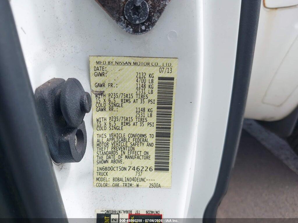 1N6BD0CT5DN746226 2013 NISSAN FRONTIER photo no. 9