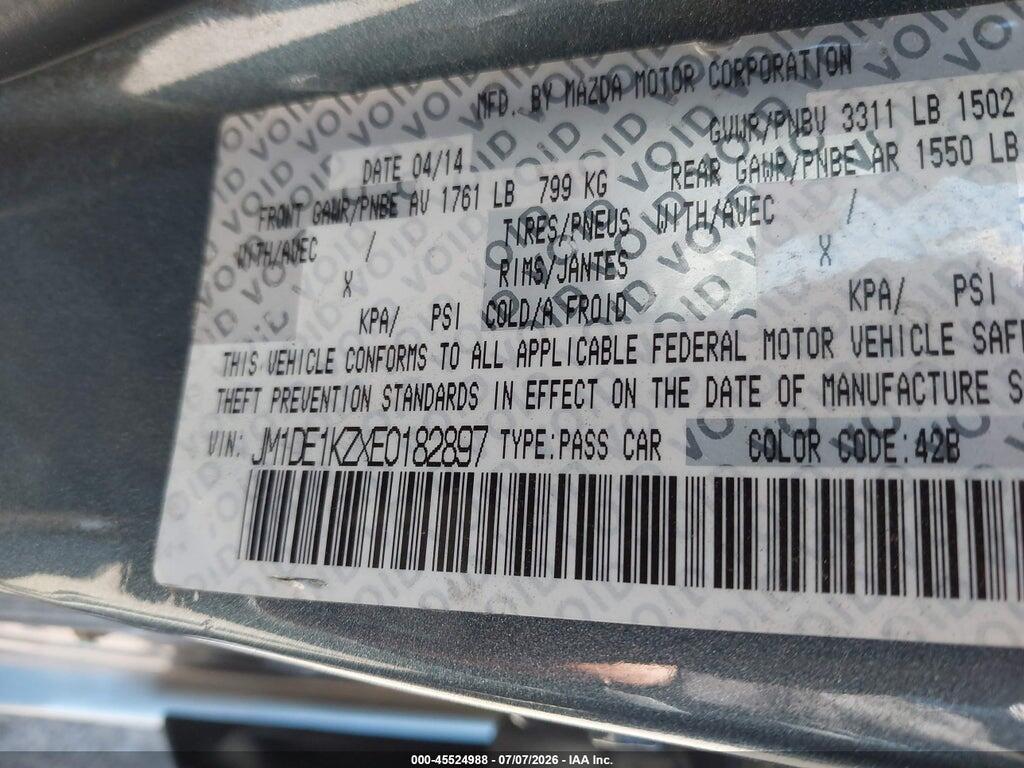 JM1DE1KZXE0182897 2014 MAZDA MAZDA2 photo no. 9