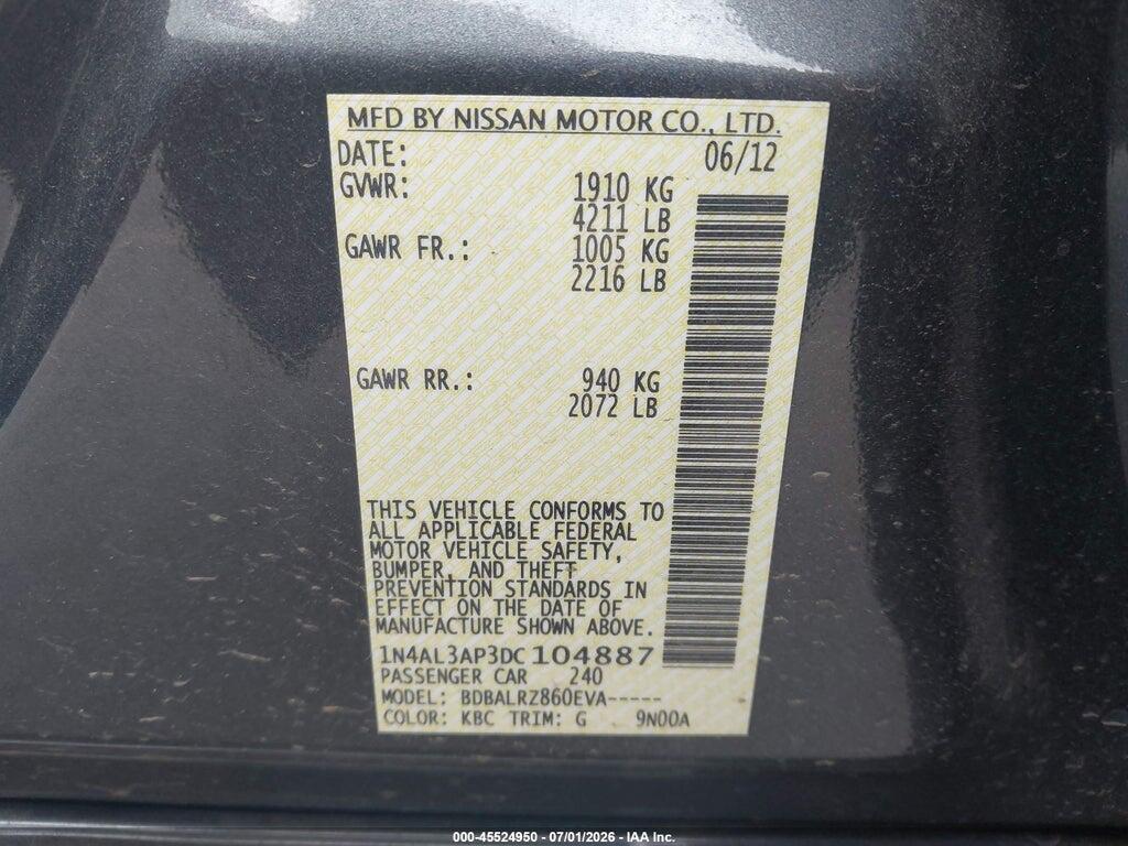 1N4AL3AP3DC104887 2013 NISSAN ALTIMA photo no. 9