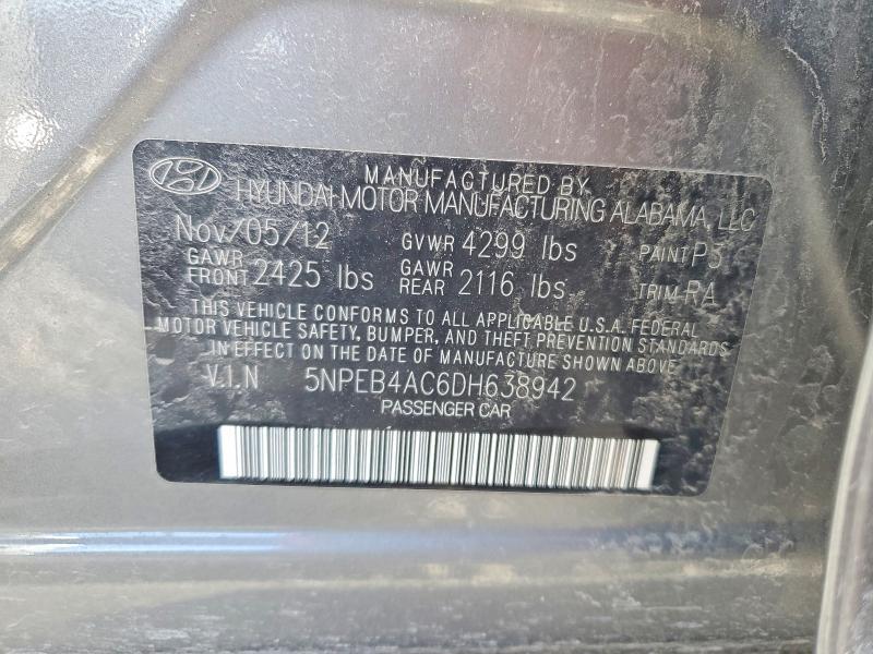 2013 HYUNDAI SONATA GLS — Фото 12 из 12