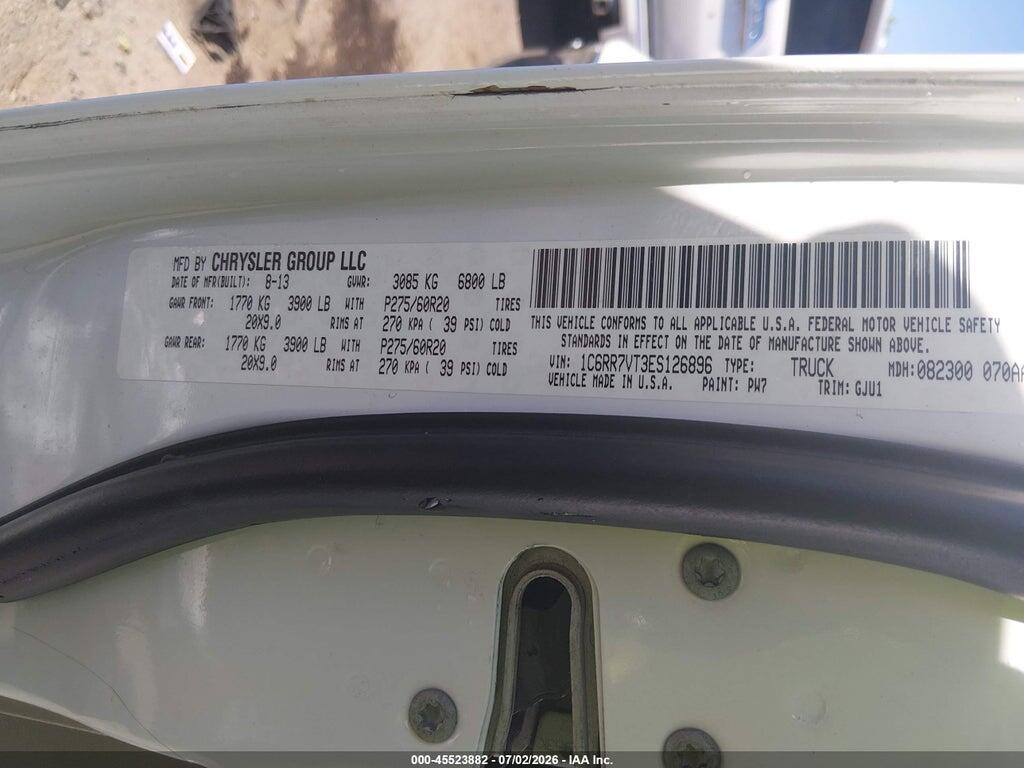 1C6RR7VT3ES126896 2014 RAM 1500 photo no. 9