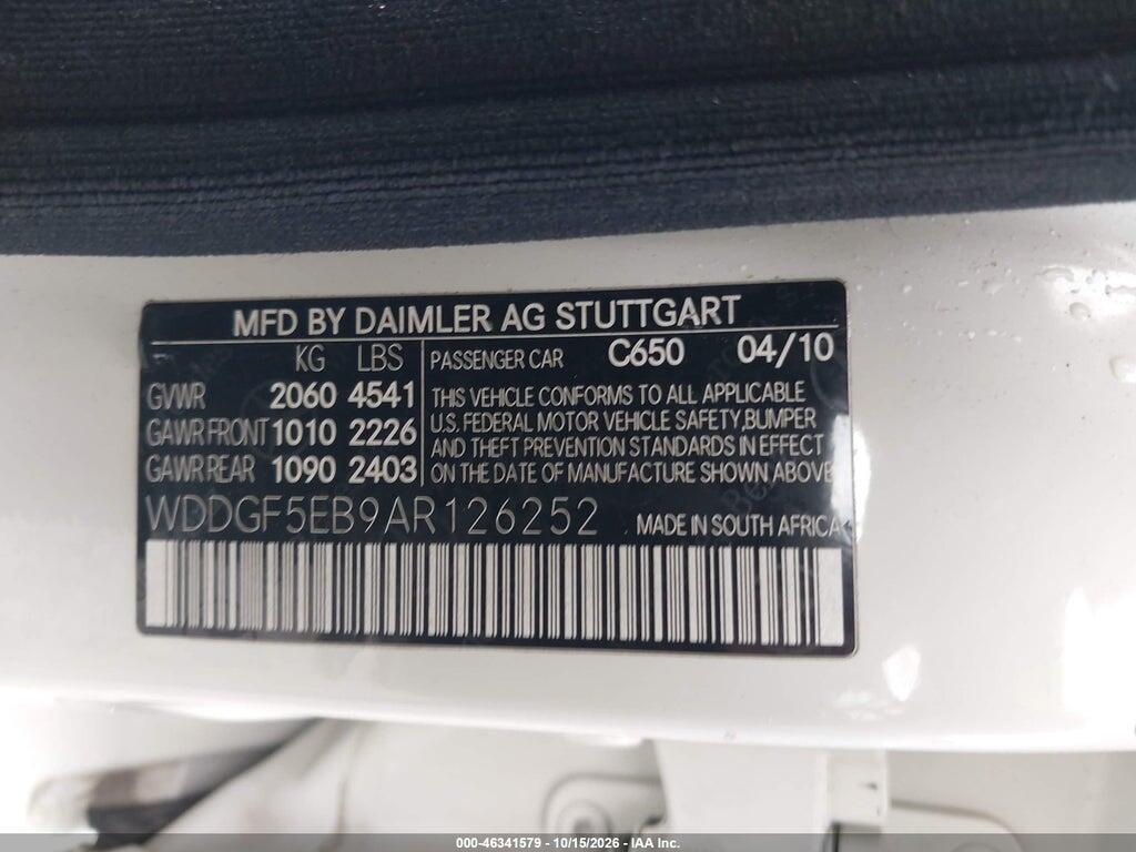 2010 MERCEDES-BENZ C 300 SPORT — Фото 9 из 11
