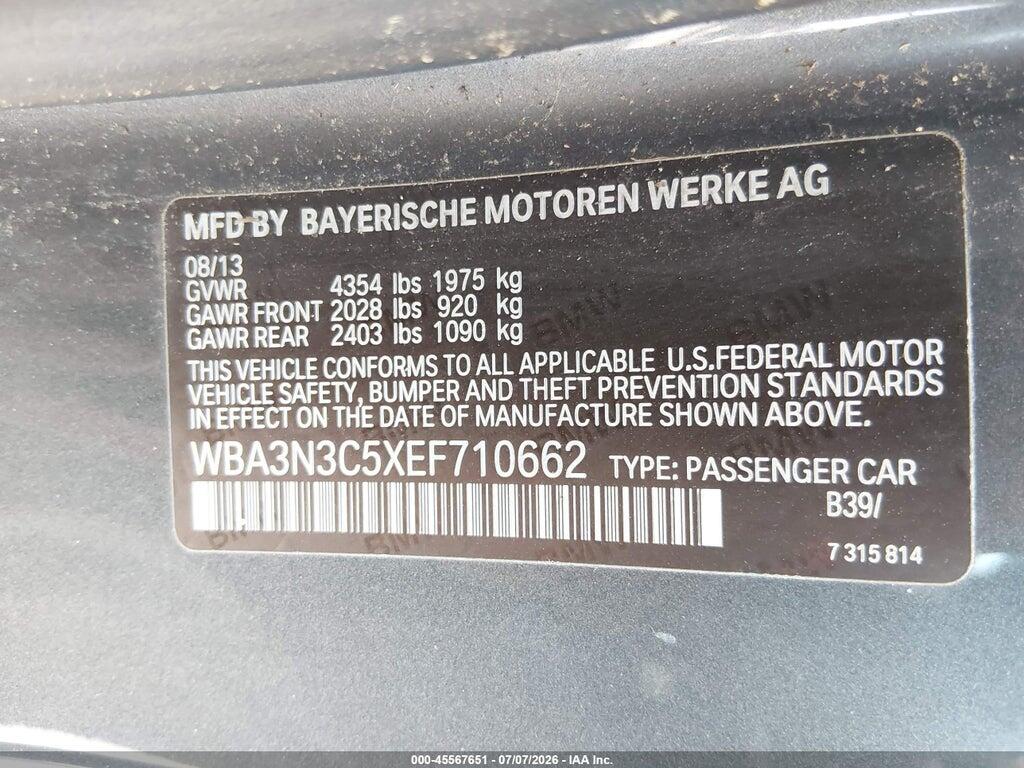 WBA3N3C5XEF710662 2014 BMW 428I photo no. 9