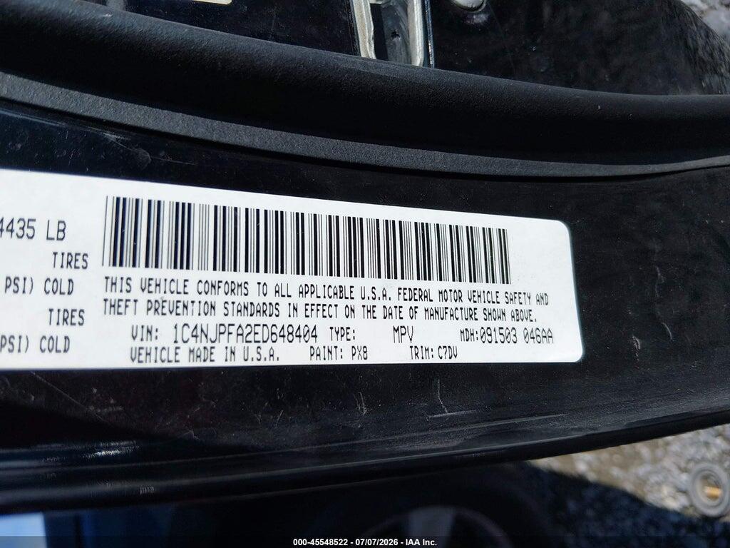 1C4NJPFA2ED648404 2014 JEEP PATRIOT photo no. 9