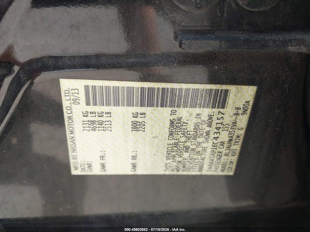 1N4AA5AP1EC434157 2014 NISSAN MAXIMA photo no. 9