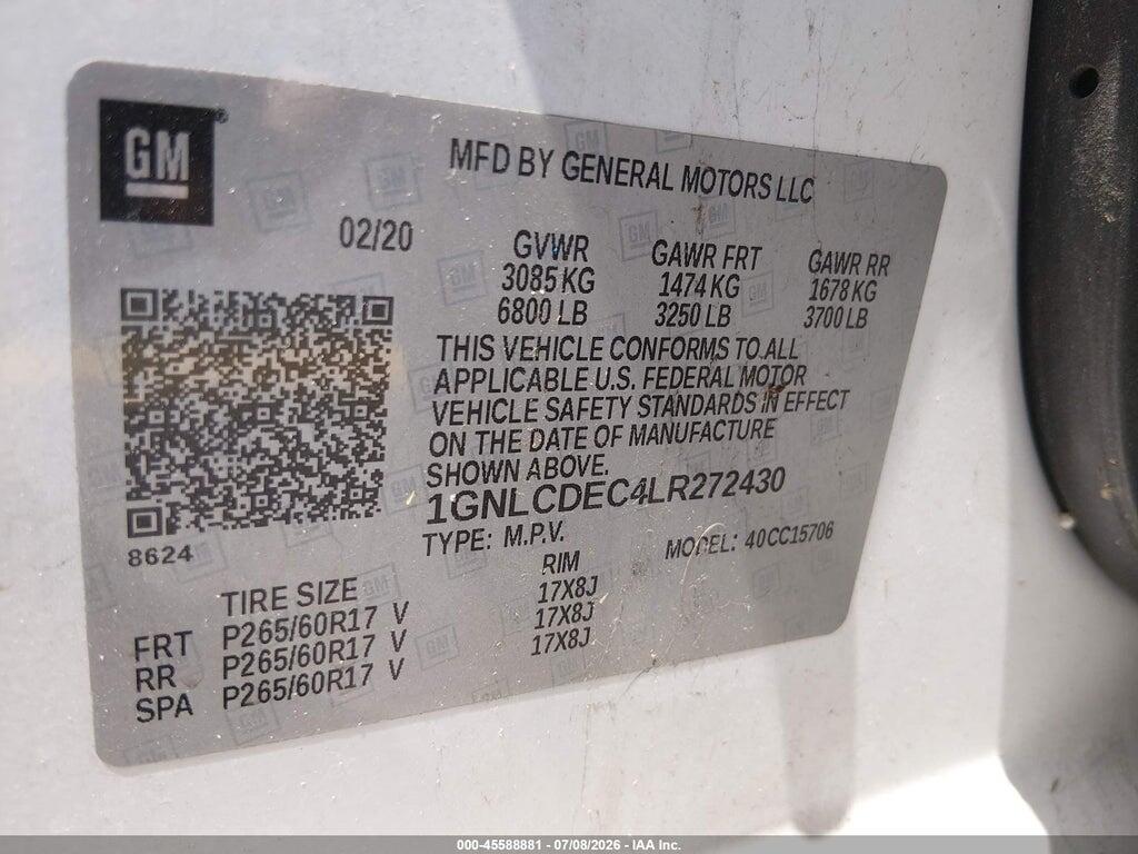 1GNLCDEC4LR272430 2020 CHEVROLET TAHOE photo no. 9