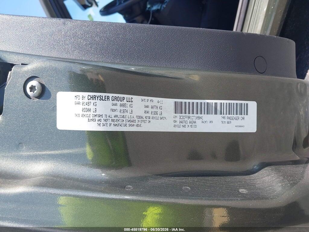 3C3CFFBR1CT109041 2012 FIAT 500 photo no. 9