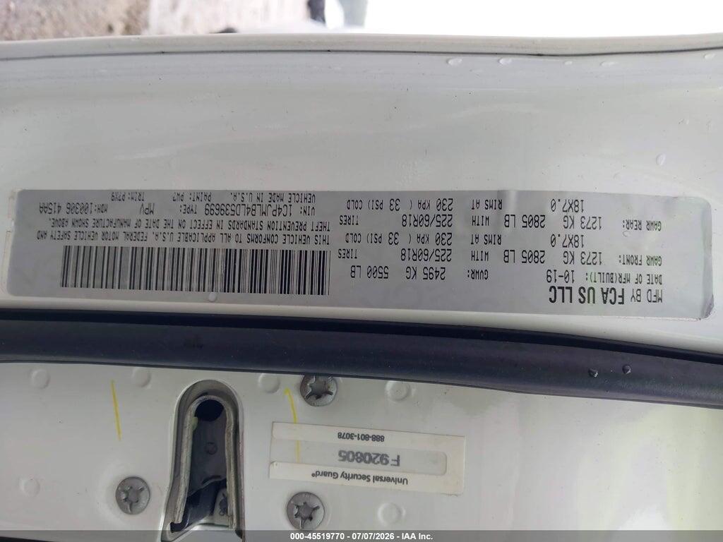 1C4PJMLB4LD539699 2020 JEEP CHEROKEE photo no. 9