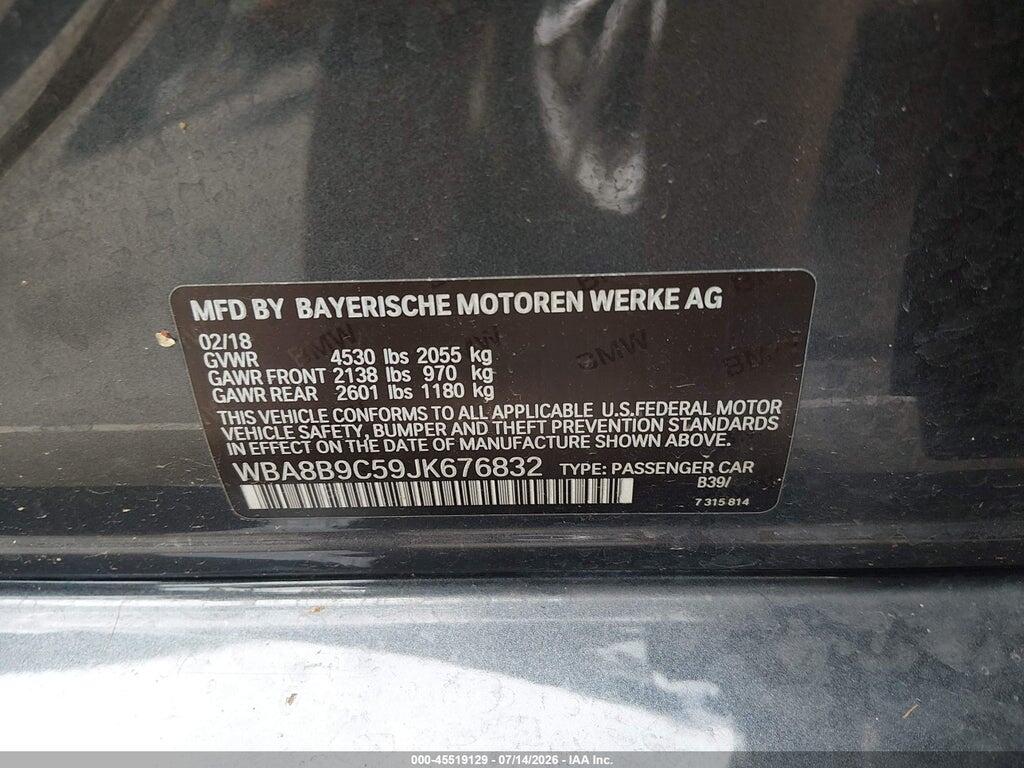 WBA8B9C59JK676832 2018 BMW 330I photo no. 9