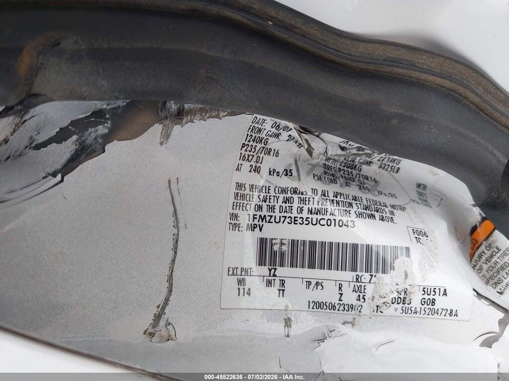 1FMZU73E35UC01043 2005 FORD EXPLORER photo no. 9