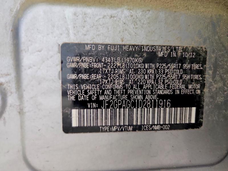 2013 SUBARU XV CROSSTREK 2.0 LIMITED — Фото 12 из 12