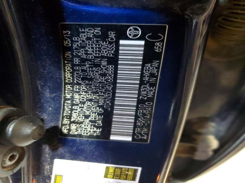 JTDKN3DU4D1682888 2013 TOYOTA PRIUS photo no. 12