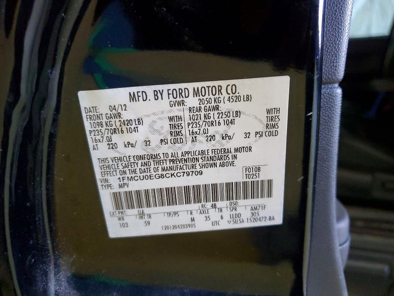 2012 FORD ESCAPE LIMITED — Фото 12 из 12