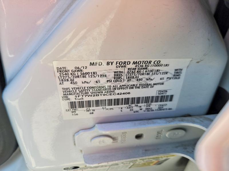 1FT7W2BT9CEC42406 2012 FORD F250 photo no. 12