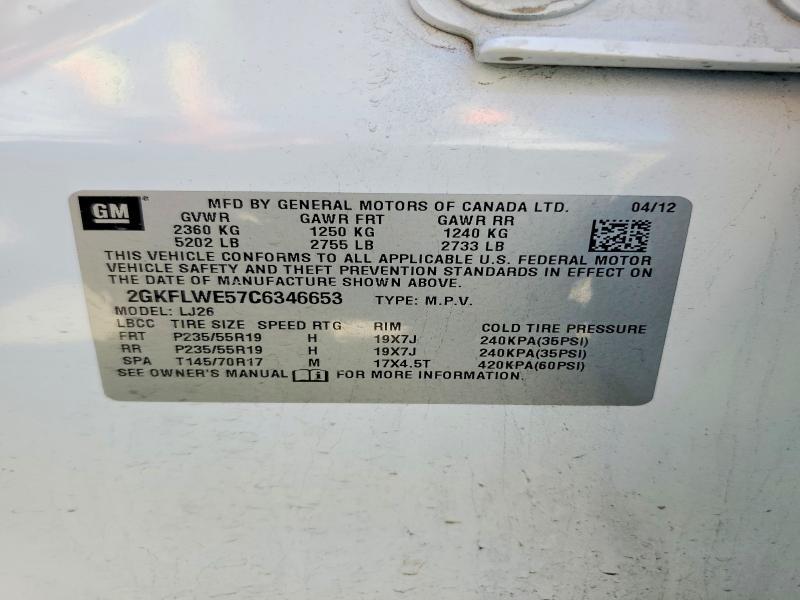 2012 GMC TERRAIN SLT — Фото 13 из 13
