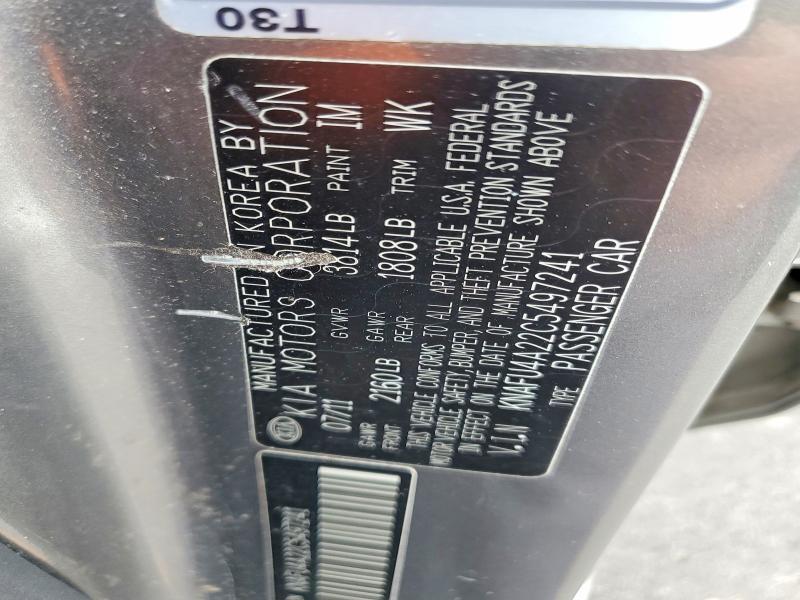 KNAFU4A22C5497241 2012 KIA FORTE photo no. 12