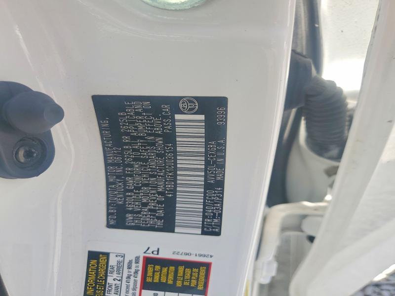 2012 TOYOTA CAMRY HYBRID XLE — Фото 12 из 12