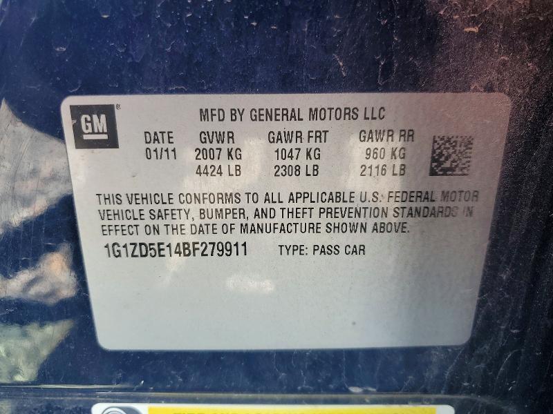 2011 CHEVROLET MALIBU 2LT — Фото 12 из 12
