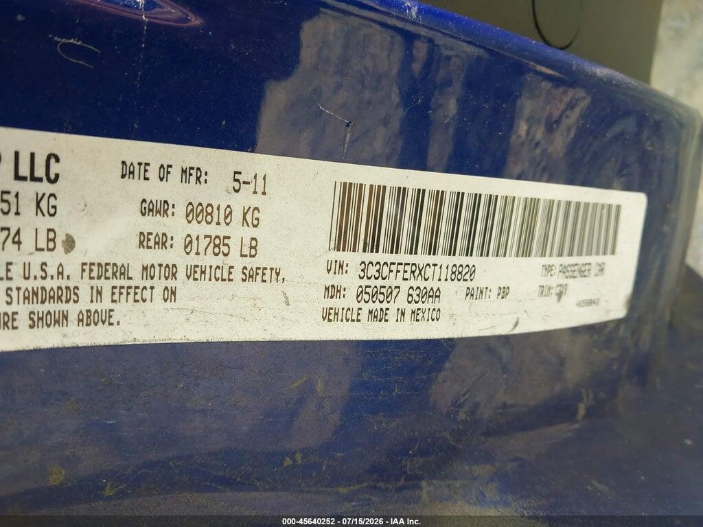 3C3CFFERXCT118820 2012 FIAT 500C photo no. 9