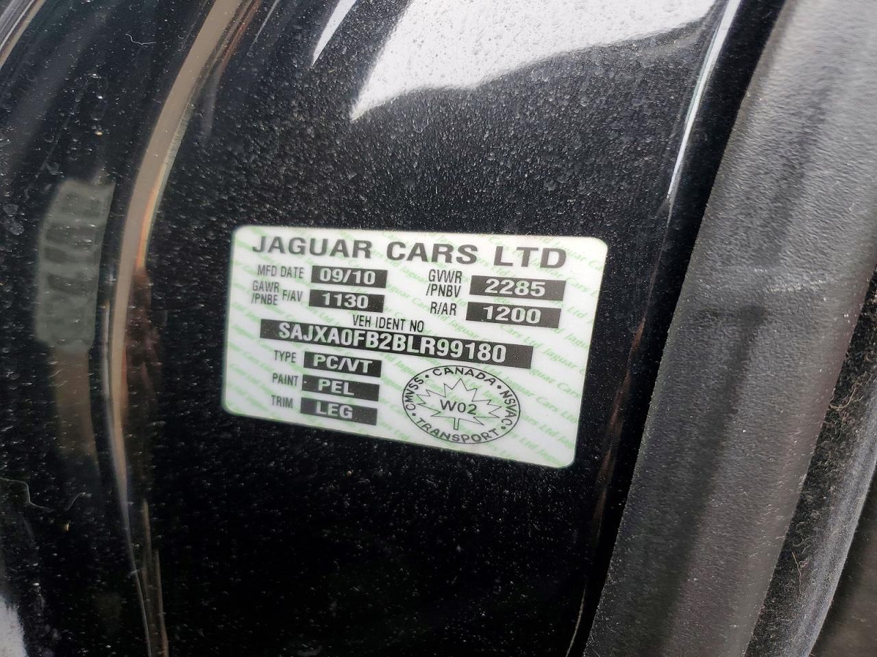 SAJXA0FB2BLR99180 2011 JAGUAR XF photo no. 12