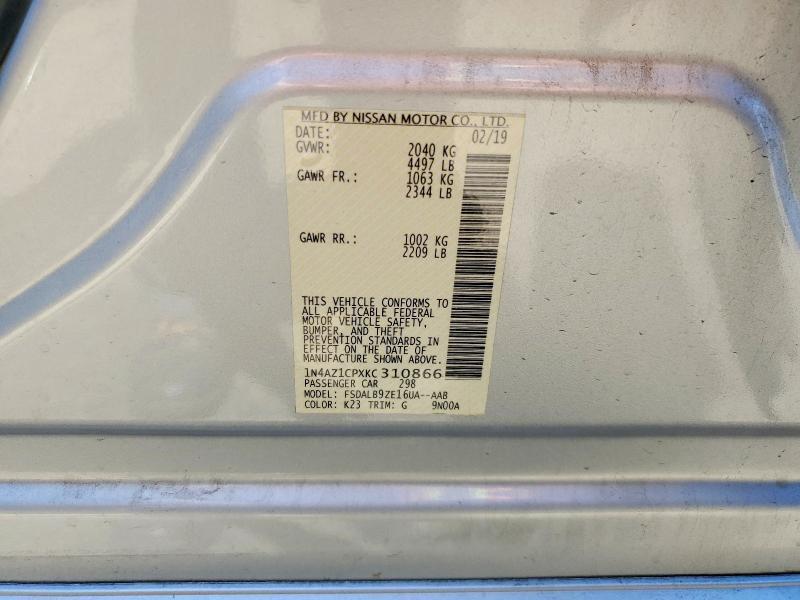 2019 NISSAN LEAF S — Фото 12 из 12