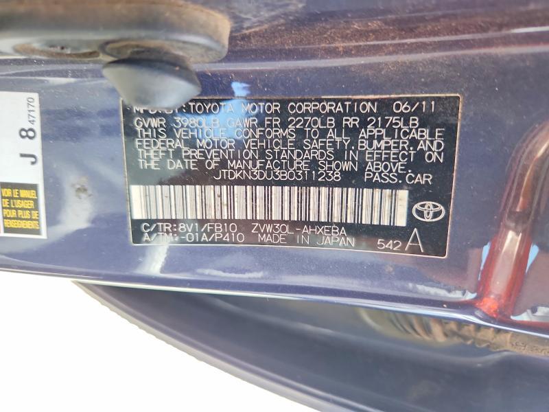 2011 TOYOTA PRIUS TWO — Фото 12 из 12