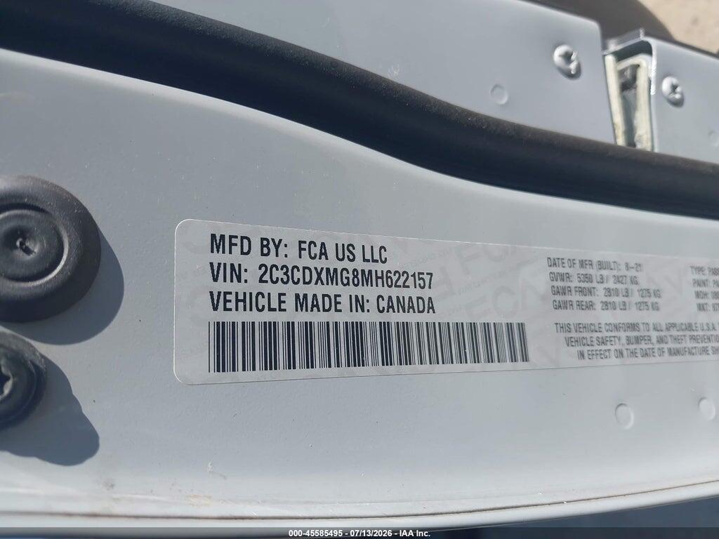 2C3CDXMG8MH622157 2021 DODGE CHARGER photo no. 9