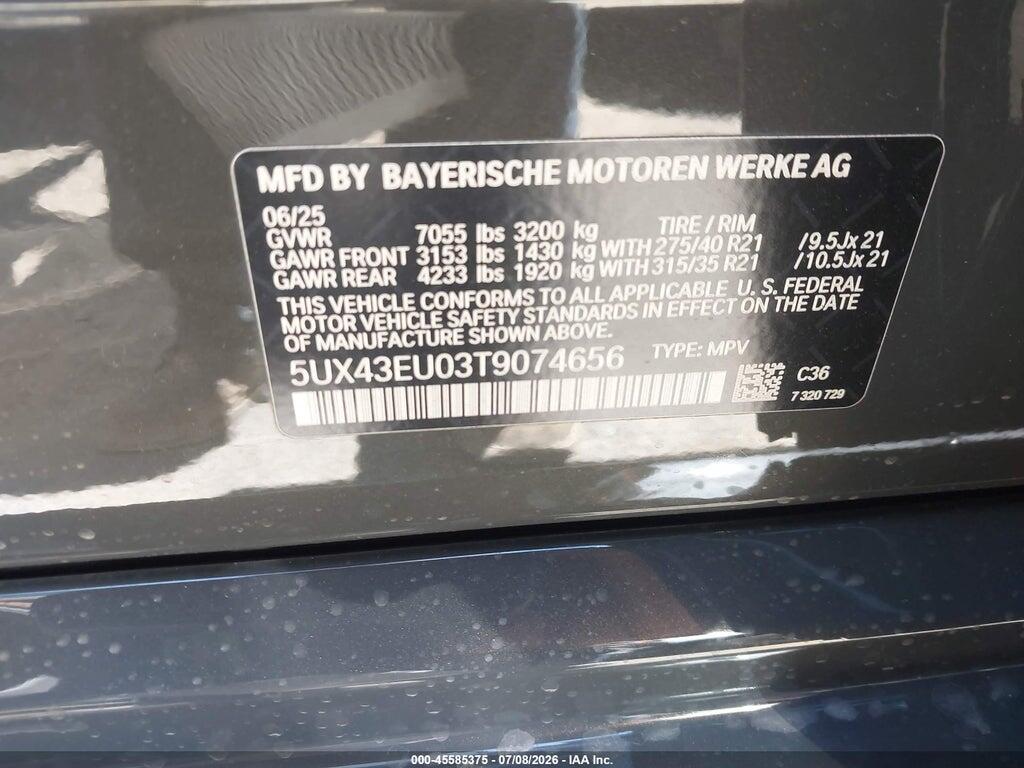 5UX43EU03T9074656 2026 BMW X5 PHEV photo no. 9