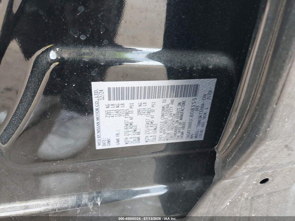 5N1BT3BB6SC808155 2025 NISSAN ROGUE photo no. 9