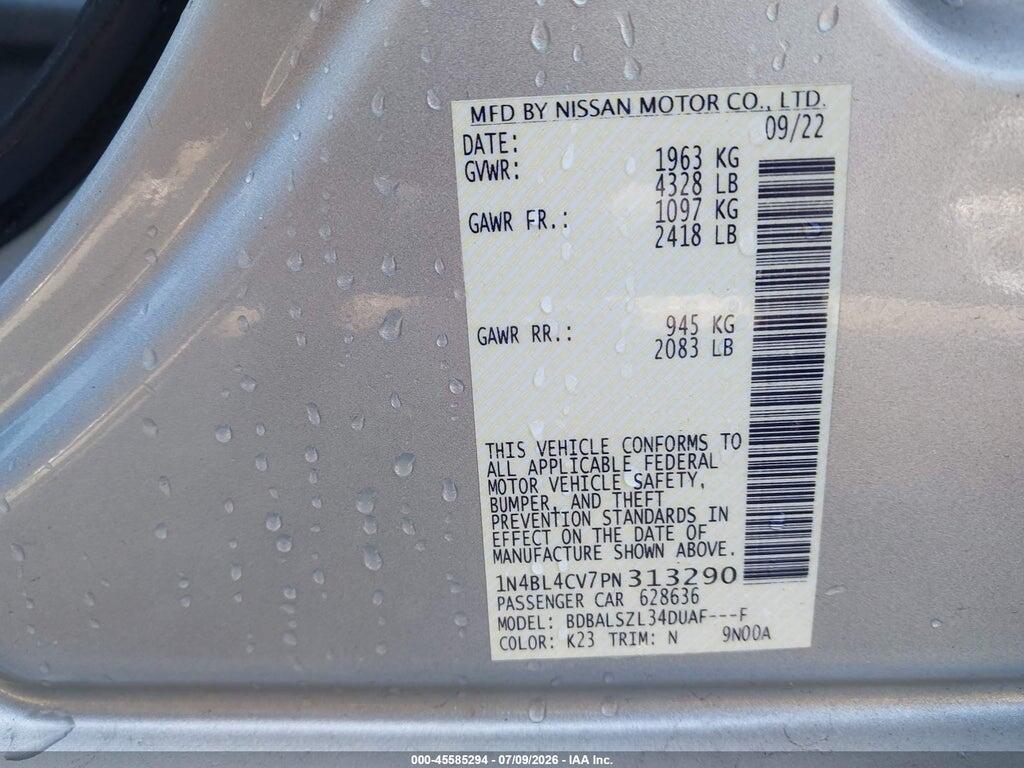 1N4BL4CV7PN313290 2023 NISSAN ALTIMA photo no. 9