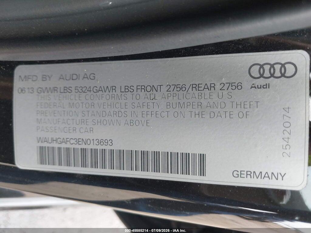 WAUHGAFC3EN013693 2014 AUDI A6 photo no. 9
