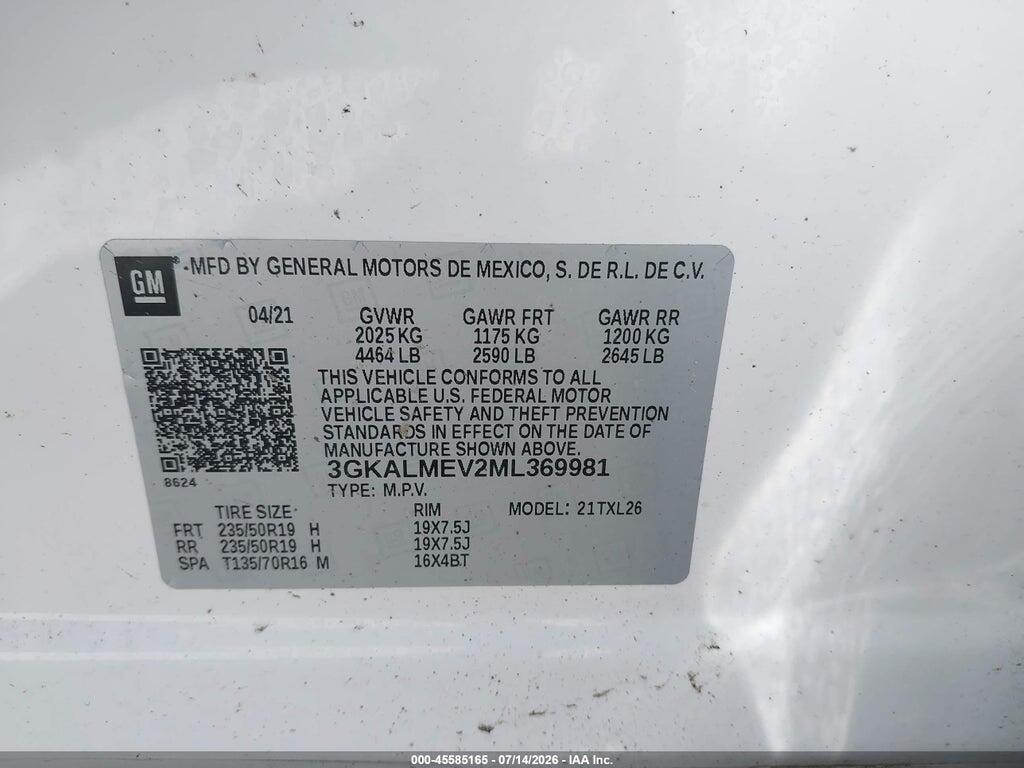 3GKALMEV2ML369981 2021 GMC TERRAIN photo no. 9