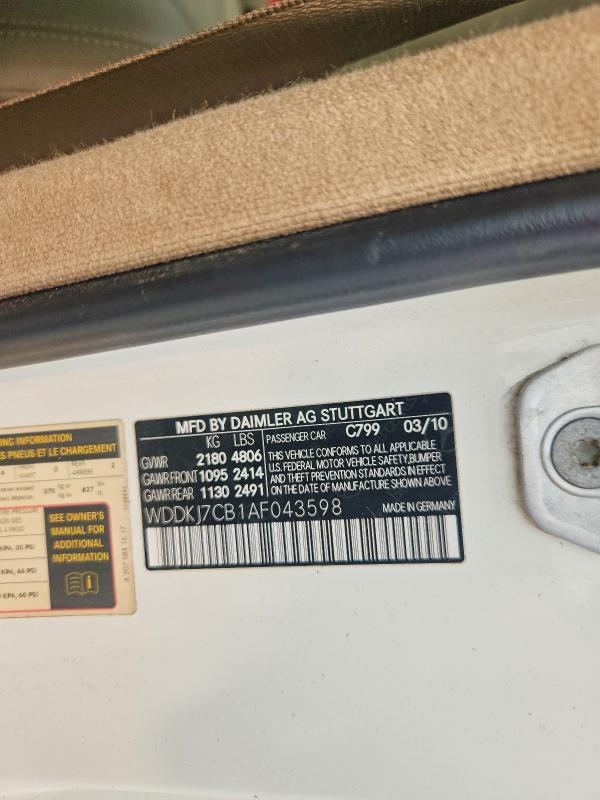 WDDKJ7CB1AF043598 2010 MERCEDES-BENZ E photo no. 12