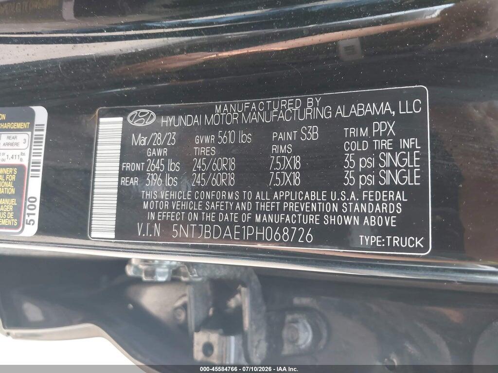 5NTJBDAE1PH068726 2023 HYUNDAI SANTA CRUZ photo no. 9