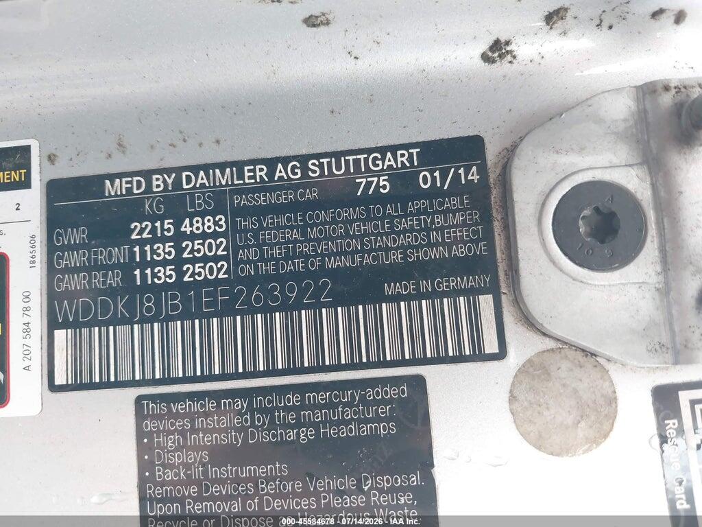 WDDKJ8JB1EF263922 2014 MERCEDES-BENZ E 350 photo no. 9