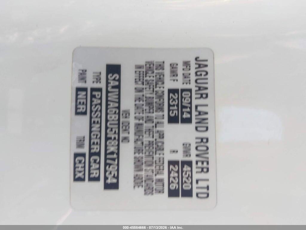 SAJWA6BU5F8K17954 2015 JAGUAR F-TYPE photo no. 9