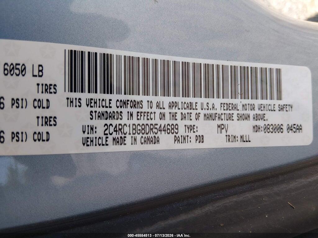 2C4RC1BG8DR544689 2013 CHRYSLER TOWN & COUNTRY photo no. 9