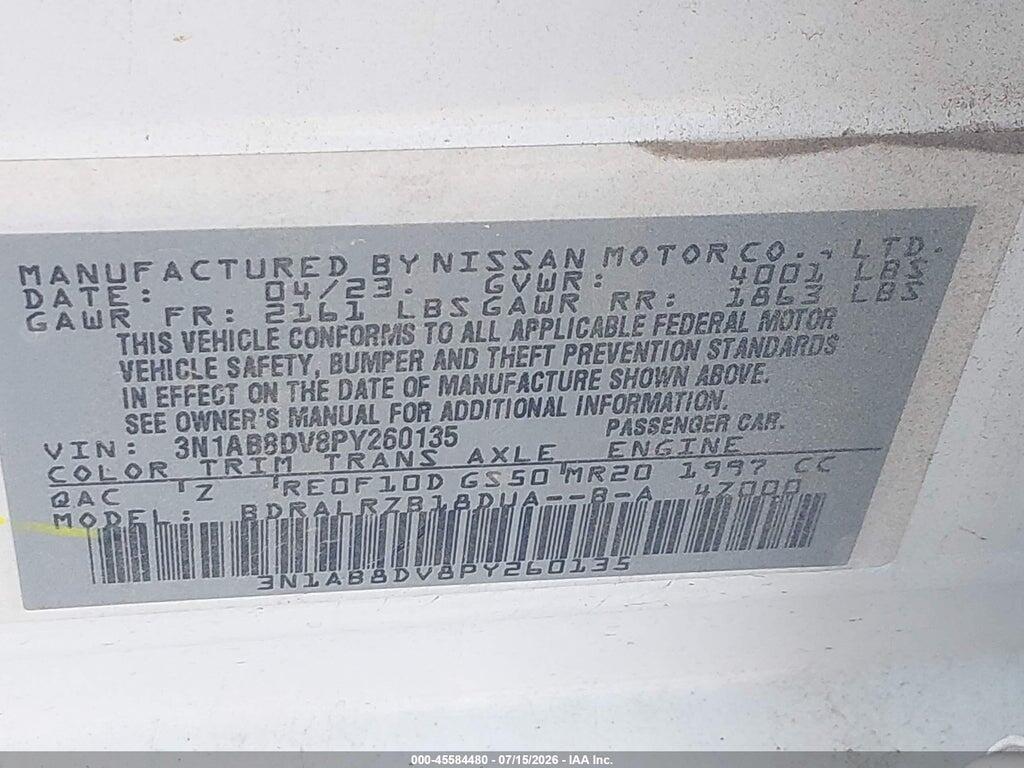 3N1AB8DV8PY260135 2023 NISSAN SENTRA photo no. 9
