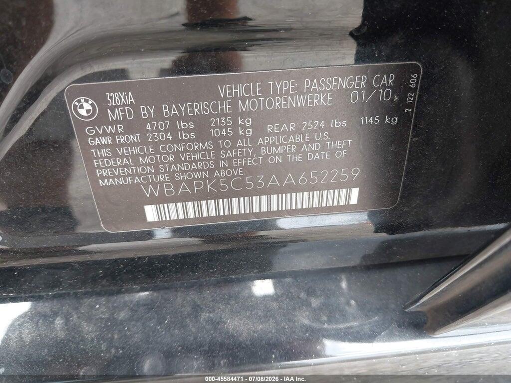 WBAPK5C53AA652259 2010 BMW 328I photo no. 9