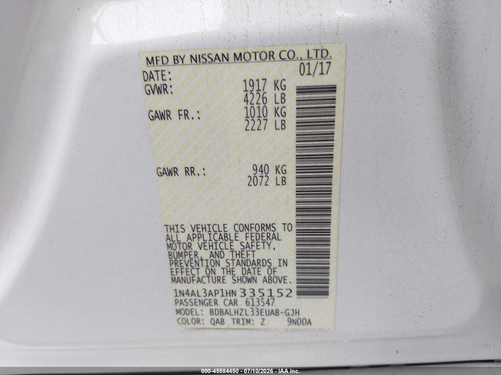 1N4AL3AP1HN335152 2017 NISSAN ALTIMA photo no. 9