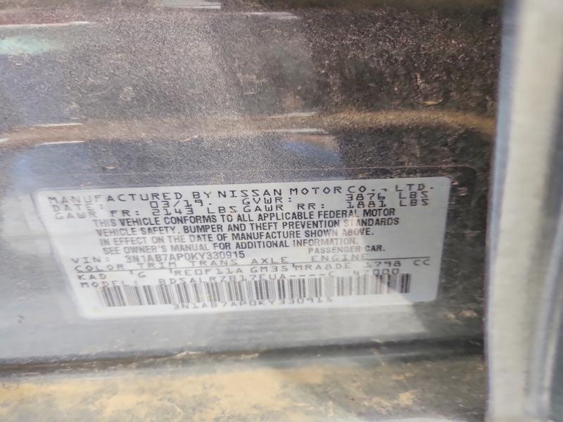 3N1AB7AP0KY330915 2019 NISSAN SENTRA photo no. 12