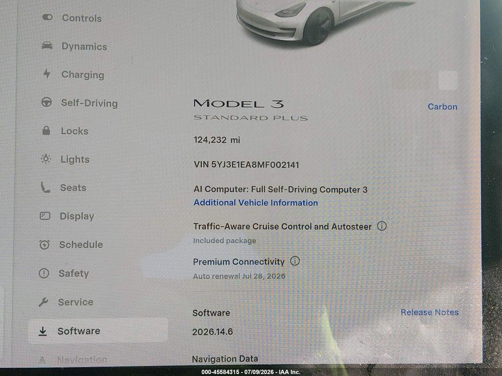 5YJ3E1EA8MF002141 2021 TESLA MODEL 3 photo no. 7