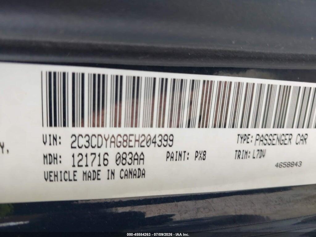 2C3CDYAG8EH204399 2014 DODGE CHALLENGER photo no. 9