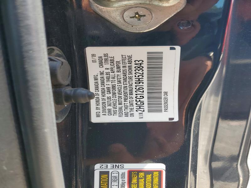 2009 HONDA CIVIC LX — Фото 12 из 12