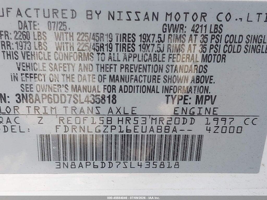 3N8AP6DD7SL435818 2025 NISSAN KICKS photo no. 9